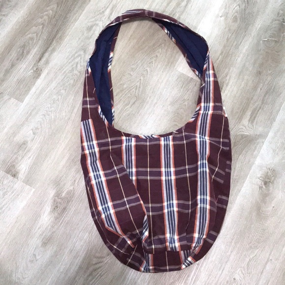 Old Navy Handbags - Old Navy Hobo Long Crossbody Tote Bag Plaid